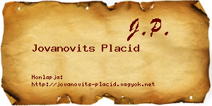 Jovanovits Placid névjegykártya